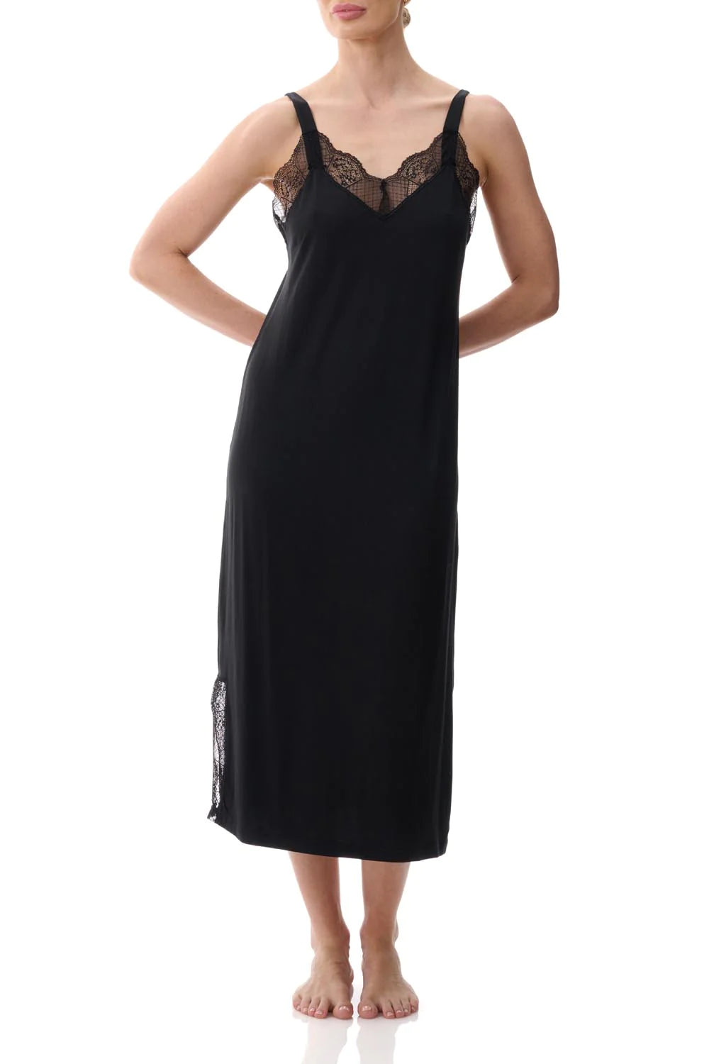 Givoni 3LE01 - Mid length Chemise (Black)