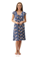 Load image into Gallery viewer, Givoni Sandra 6KV81S Flutter Sleeve Short Nightie (Navy)
