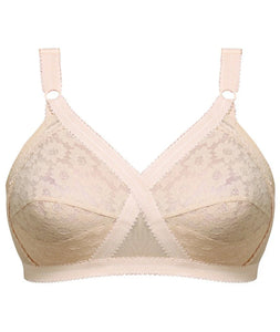 Playtex 18 Hour Cross Your Heart Wire-Free Lace Bra - Beige