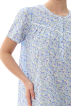 Load image into Gallery viewer, Givoni Flora Blue Floral Nightie  4BV89F
