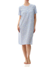 Load image into Gallery viewer, Givoni Flora Blue Floral Nightie  4BV89F
