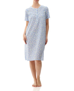 Givoni Flora Blue Floral Nightie  4BV89F