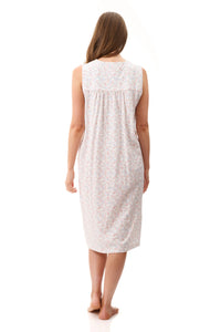 Givoni  4LP44F - Farrah Sleeveles Cotton nightie (Peach Blue)