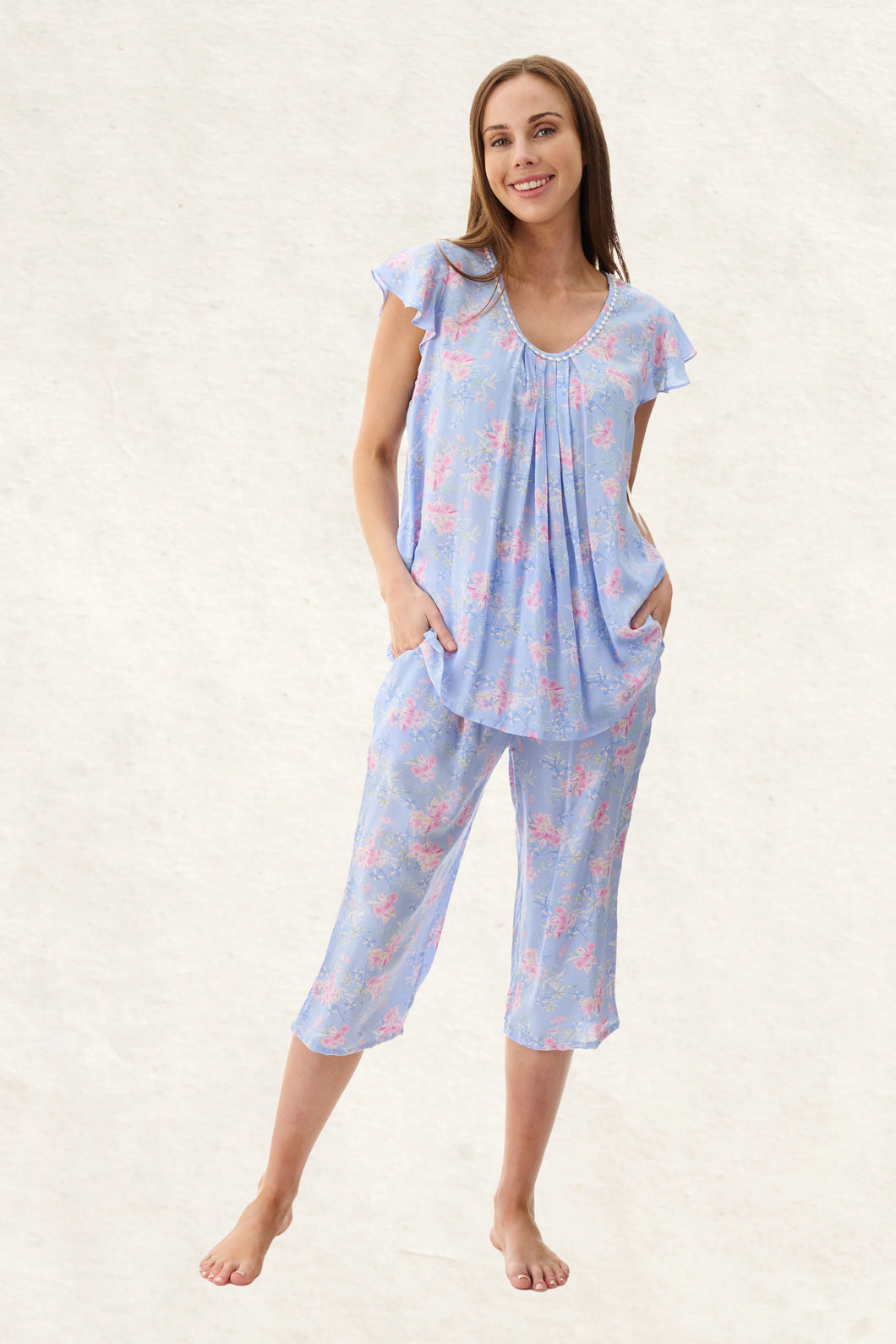 Givoni  6AF64J Jessica 3/4 Pyjama Set (Blue)