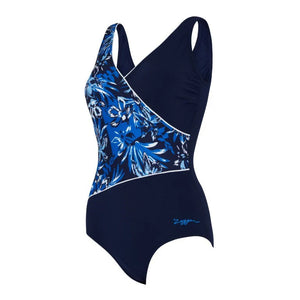 Zoggs  Wrap Front Swimsuit Saphire - Chlorine Resistant
