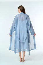 Load image into Gallery viewer, Arabella MD75EE Summer Cotton Robe (Blue Gingham)
