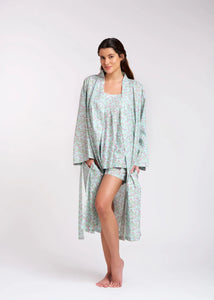 Arabella MD75F8 Summer Cotton robe (Mint Floral)