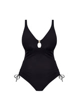 Load image into Gallery viewer, Fantasie Merissa Black Non Wired Plunge Swimsuit (Black)
