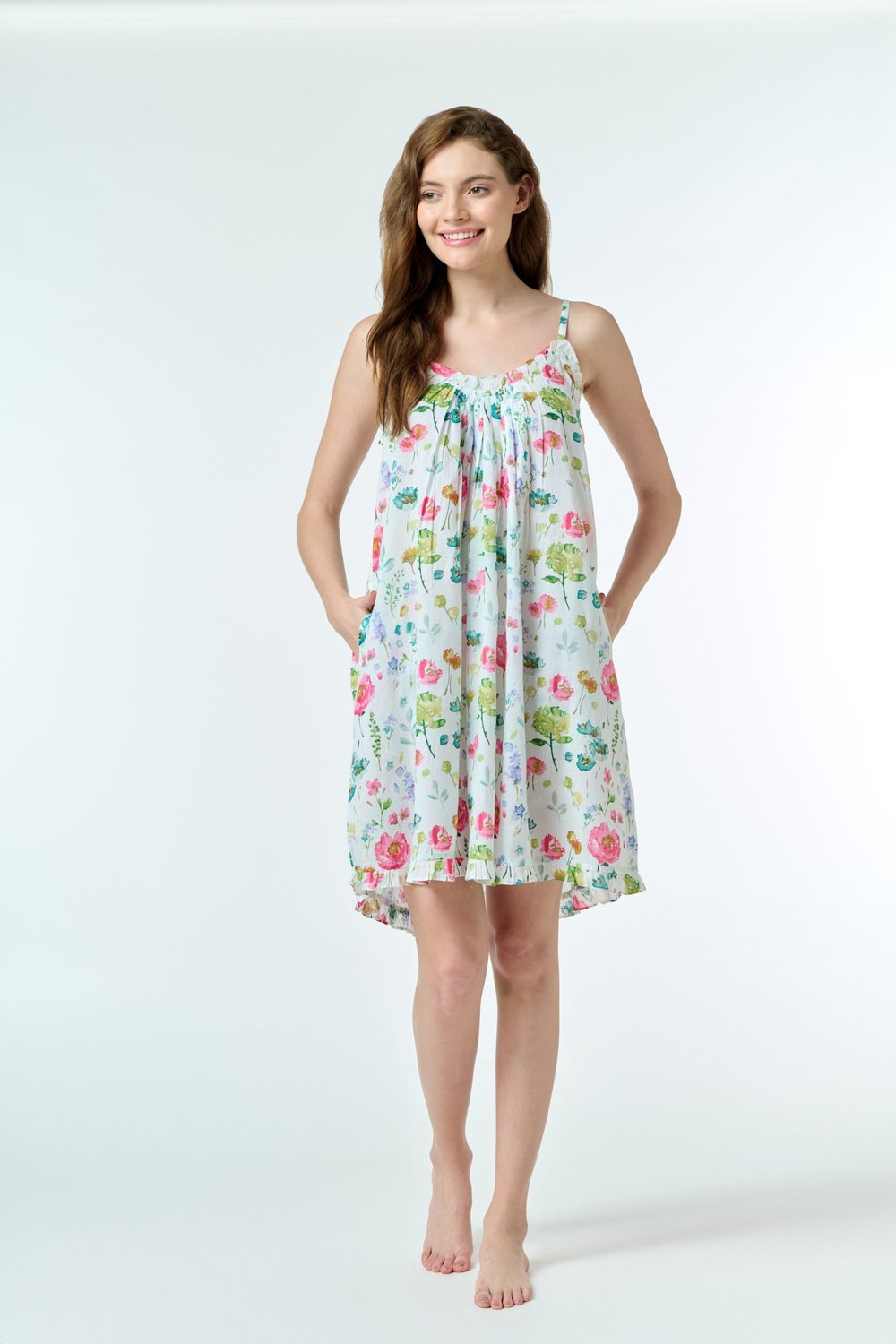 Arabella MD-866A1  Short Nightie (Watercolour Floral)