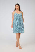 Load image into Gallery viewer, Arabella MD866F6 Short Nightie (Blue Paisley )
