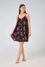Load image into Gallery viewer, Arabella MD-866 P4  Short Nightie/ Dress (Black Roses)
