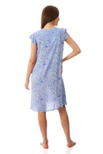Load image into Gallery viewer, GIVONI - Luca Flutter Sleeve Short Nightie (Blue)
