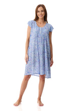 Load image into Gallery viewer, GIVONI - Luca Flutter Sleeve Short Nightie (Blue)
