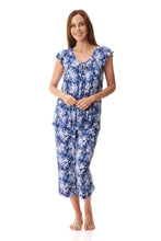 Load image into Gallery viewer, GIVONI - Trieste Flutter Sleeve Capri Pyjama (Navy)
