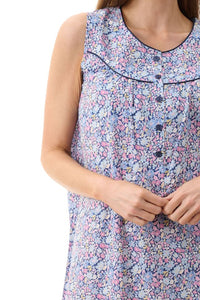 Givoni 6BV15D Daisy Sleeveless Short Nightie (Navy)