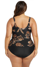 Load image into Gallery viewer, Artesands Chantique Delacroix Cross Front D-G Cup Tankini Top -(Black)
