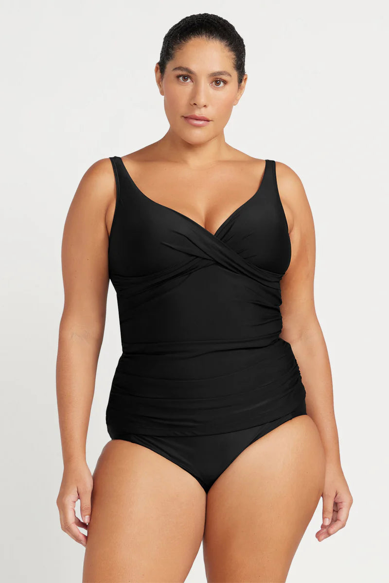 Artesands Hues Delacroix Multifit Cup Tankini Top (Black)