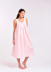 Arabella MD410CP Nightie – Pink & White Gingham Check