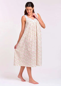 Arabella MD410F7 Lace V Neck Nightie (Ivory Floral)