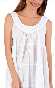 Arabella MD 764 Cotton Nightie/Dress  (White)