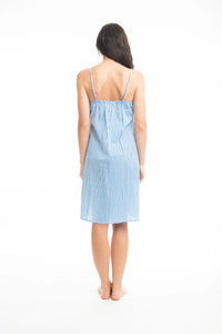 VICTORIAS DREAM Bendigo Frilly Nightie (Indigo)