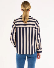 Load image into Gallery viewer, Betty Basics BB8288 Stripe Shirt - (Navy Stripe)
