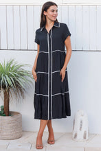 Load image into Gallery viewer, Charlotte CHM0004 Black Midi Dress (Black)
