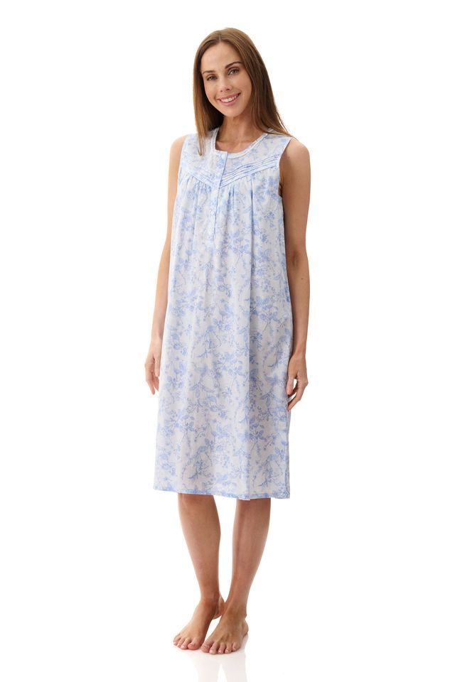 Givoni 6BV36E Eliza Sleeveless Short Nightie (Blue)