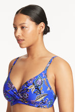 Load image into Gallery viewer, Sea Level Carnivale Twist Front DD/E Cup Bra- COBALT
