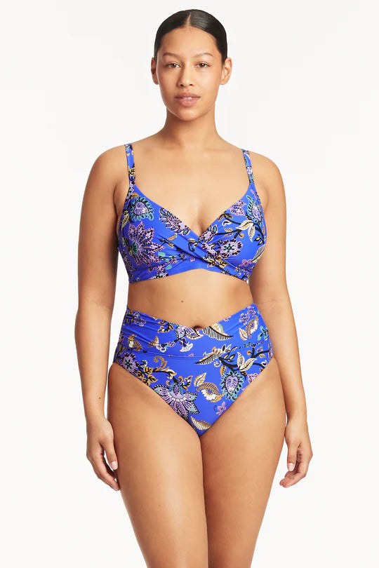 Sea Level Carnivale Twist Front DD/E Cup Bra- COBALT