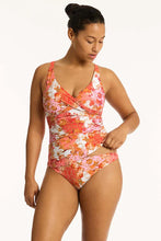 Load image into Gallery viewer, Sea Level Daisyfield Cross Front Singlet Top - Coral

