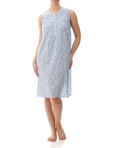 Givoni Flora Blue Sleeveless Short Nightie48V91F
