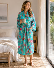 Load image into Gallery viewer, Floressents Kimono's Paradise (Aqua , White, Black, Turquoise)

