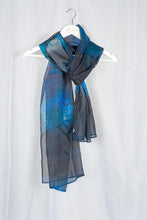 Load image into Gallery viewer, Carmen Kirstein NZ inspired silk scarf (Glow Worms)
