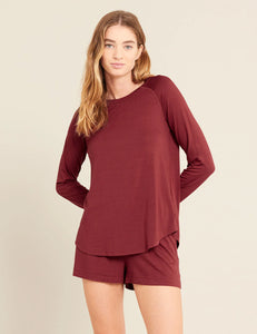 Boody Goodnight Raglan Sleep Top (Ruby)