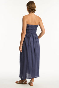 Sea Level Heatwave Bandeau Dress (Indigo)