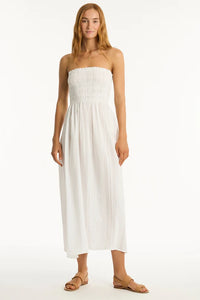 Sea Level Heatwave Bandeau Dress (White)