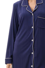 Load image into Gallery viewer, Givoni 7LE93 -  Sleepshirt With Piping (Navy)
