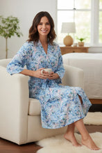 Load image into Gallery viewer, Givoni Bari Mid Length Wrap Robe (Blue)
