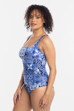 Load image into Gallery viewer, Togs Oahu Tankini Square Chlorine Resistant Set (Navy)
