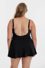 Load image into Gallery viewer, Togs Cross Over One Piece Swimdress (Black)
