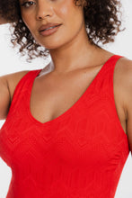 Load image into Gallery viewer, Togs Chiseled V Neck Plunge (Red)

