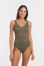 Load image into Gallery viewer, Togs Chiseled V Neck Plunge (Khaki)
