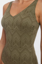 Load image into Gallery viewer, Togs Chiseled V Neck Plunge (Khaki)
