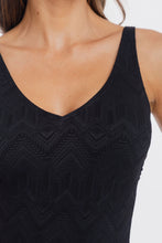 Load image into Gallery viewer, Togs Chiseled V Neck Plunge (Black)
