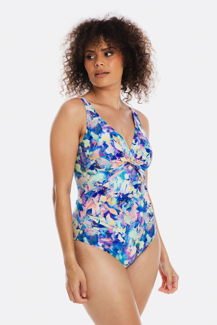 Acadia Twist Chlorine Resistant One Piece Swimsuit (Multi)
