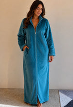 Load image into Gallery viewer, Essence Plush Fleece Zip Through Front Robe 680RZ (Emerald)
