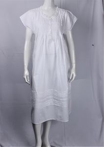 Alice & Lily AL/ND-377 cap sleeve Cotton nightie (White)