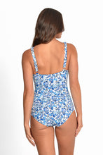 Load image into Gallery viewer, Jantzen Haze Twist Front One Piece Swimsuit- Blue
