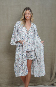 Linens Unlimited Cotton Kimono (Floral Haze)